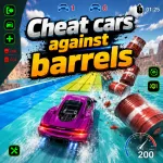 Play Game Cheat Cars Against Barrels now !