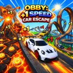 Obby: +1 Speed ​​Car Escape