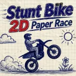 Play Game Stunt Bike 2D Paper Race now !